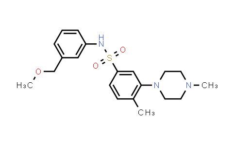 CAS No. 1374743-41-5, Benzenesulfonamide, N-[3-(methoxymethyl)phenyl]-4-methyl-3-(4-methyl-1-piperazinyl)-