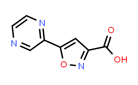 CAS No. 1375064-55-3, 5-(Pyrazin-2-yl)isoxazole-3-carboxylic acid