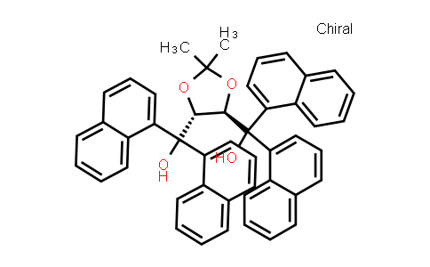 CAS No. 137536-94-8, ((4R,5R)-2,2-Dimethyl-1,3-dioxolane-4,5-diyl)bis(di(naphthalen-1-yl)methanol)