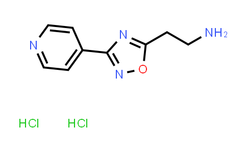 CAS No. 1376393-91-7, 2-(3-(Pyridin-4-yl)-1,2,4-oxadiazol-5-yl)ethan-1-amine dihydrochloride