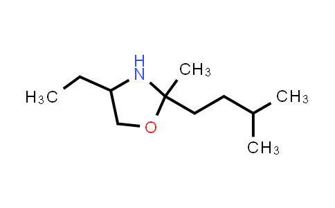 CAS No. 137796-06-6, 4-Ethyl-2-methyl-2-(3-methylbutyl)oxazolidine