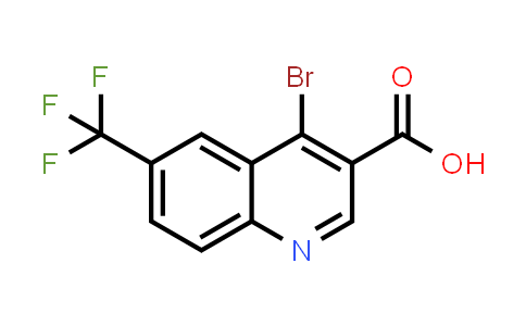 CAS No. 1378254-67-1, 4-Bromo-6-(trifluoromethyl)quinoline-3-carboxylic acid