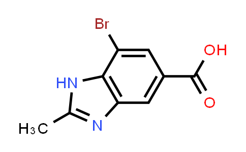 CAS No. 1378255-43-6, 7-bromo-2-methyl-1H-benzo[d]imidazole-5-carboxylic acid