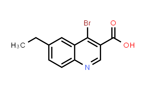 CAS No. 1378261-04-1, 4-Bromo-6-ethylquinoline-3-carboxylic acid
