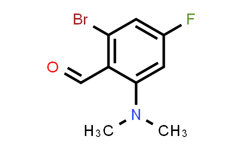 CAS No. 1378862-41-9, 2-Bromo-6-(dimethylamino)-4-fluorobenzaldehyde