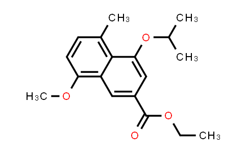 CAS No. 137932-78-6, 2-Naphthalenecarboxylic acid, 8-methoxy-5-methyl-4-(1-methylethoxy)-, ethyl ester