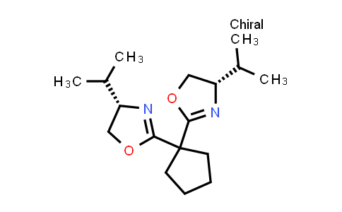 CAS No. 1379452-52-4, (4S,​4'S)​-2,​2'-​Cyclopentylidenebis[​4,​5-​dihydro-​4-isopropyloxazole]