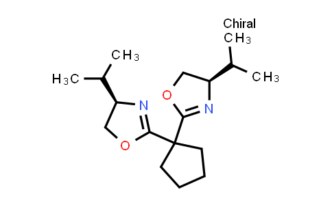 CAS No. 1379452-53-5, (4R,4'R)-2,2'-Cyclopentylidenebis[4,5-dihydro-4-isopropyloxazole]