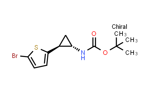 CAS No. 1379466-13-3, tert-Butyl N-[(1S,2S)-rel-2-(5-bromothiophen-2-yl)cyclopropyl]carbamate