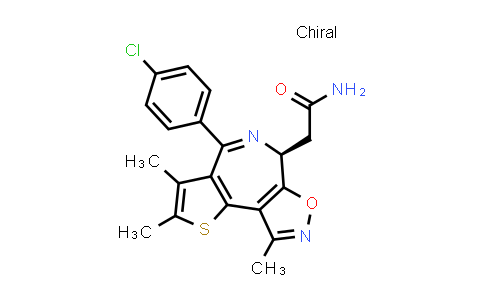 CAS No. 1380087-45-5, 6H-Isoxazolo[5,4-c]thieno[2,3-e]azepine-6-acetamide, 4-(4-chlorophenyl)-2,3,9-trimethyl-, (6S)-