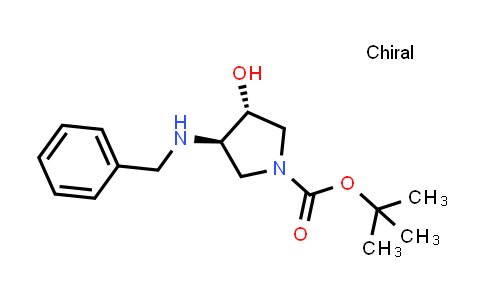 CAS No. 138026-89-8, rel-tert-Butyl (3R,4R)-3-(benzylamino)-4-hydroxypyrrolidine-1-carboxylate