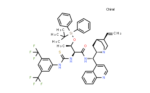 CAS No. 1381859-85-3, (2S,3R)-2-[[[[3,5-Bis(trifluoromethyl)phenyl]amino]thioxomethyl]amino]-N-(8α,9S)-cinchonan-9-yl-3-[[(1,1-dimethylethyl)diphenylsilyl]oxy]butanamide
