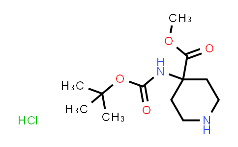 CAS No. 1381947-68-7, Methyl 4-{[(tert-butoxy)carbonyl]amino}piperidine-4-carboxylate hydrochloride