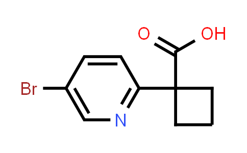 CAS No. 1382486-27-2, 1-(5-Bromopyridin-2-yl)cyclobutane-1-carboxylic acid