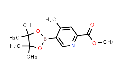 CAS No. 1382850-08-9, Methyl 4-methyl-5-(tetramethyl-1,3,2-dioxaborolan-2-yl)pyridine-2-carboxylate