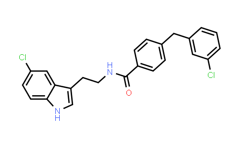 CAS No. 1382992-11-1, Benzamide, N-[2-(5-chloro-1H-indol-3-yl)ethyl]-4-[(3-chlorophenyl)methyl]-