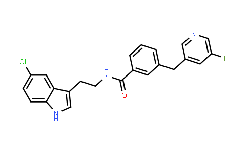CAS No. 1382992-25-7, Benzamide, N-[2-(5-chloro-1H-indol-3-yl)ethyl]-3-[(5-fluoro-3-pyridinyl)methyl]-