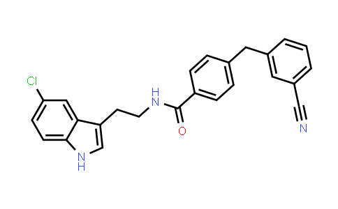 CAS No. 1382992-61-1, Benzamide, N-[2-(5-chloro-1H-indol-3-yl)ethyl]-4-[(3-cyanophenyl)methyl]-