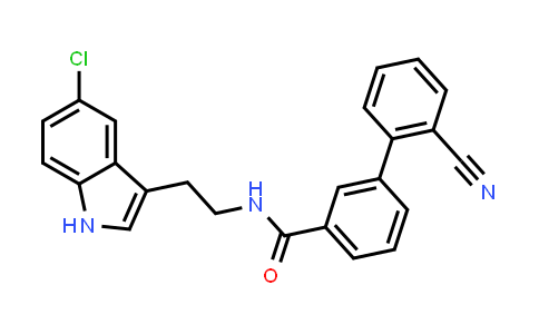 CAS No. 1383373-60-1, [1,1'-Biphenyl]-3-carboxamide, N-[2-(5-chloro-1H-indol-3-yl)ethyl]-2'-cyano-