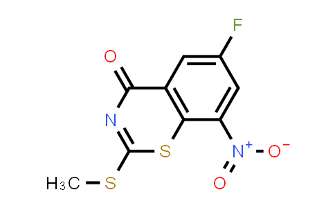 CAS No. 1383531-43-8, 6-Fluoro-2-(methylthio)-8-nitro-4H-benzo[e][1,3]thiazin-4-one