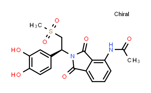 CAS No. 1384439-79-5, Acetamide, N-[2-[(1S)-1-(3,4-dihydroxyphenyl)-2-(methylsulfonyl)ethyl]-2,3-dihydro-1,3-dioxo-1H-isoindol-4-yl]-