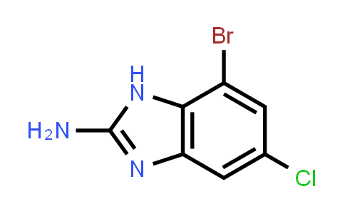 CAS No. 1388021-17-7, 7-Bromo-5-chloro-1H-benzimidazol-2-amine