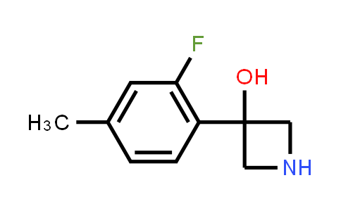 CAS No. 1388032-55-0, 3-(2-Fluoro-4-methylphenyl)azetidin-3-ol