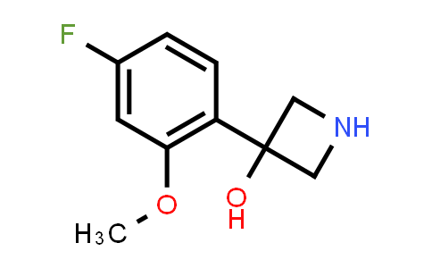 CAS No. 1388075-27-1, 3-(4-Fluoro-2-methoxyphenyl)azetidin-3-ol