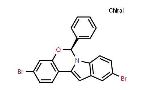CAS No. 1392102-38-3, (S)-3,10-dibromo-6-phenyl-6H-benzo[5,6][1,3]oxazino[3,4-a]indole