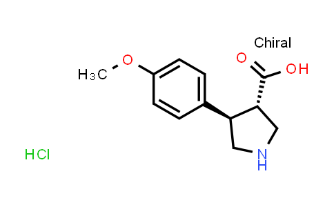 CAS No. 1392211-27-6, trans-4-(4-Methoxyphenyl)pyrrolidine-3-carboxylic acid hydrochloride
