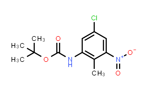 CAS No. 1392273-30-1, tert-Butyl (5-chloro-2-methyl-3-nitrophenyl)carbamate