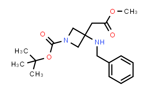 CAS No. 1392803-61-0, tert-Butyl 3-(benzylamino)-3-(2-methoxy-2-oxoethyl)azetidine-1-carboxylate
