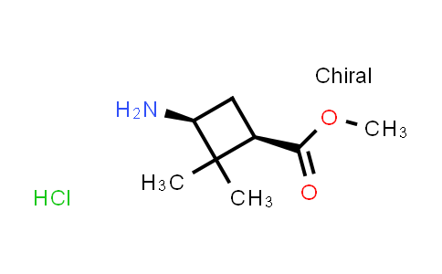 CAS No. 1392804-16-8, (1R,3S)-rel-Methyl 3-amino-2,2-dimethylcyclobutanecarboxylate hydrochloride