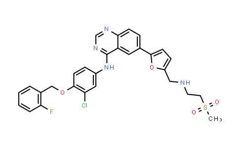 CAS No. 1393112-45-2, N-[3-Chloro-4-[(2-fluorophenyl)methoxy]phenyl]-6-[5-[[[2-(methylsulfonyl)ethyl]amino]methyl]-2-furanyl]-4-quinazolinamine