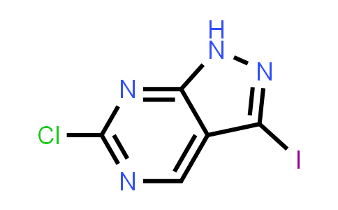 CAS No. 1393547-40-4, 6-Chloro-3-iodo-1H-pyrazolo[3,4-d]pyrimidine