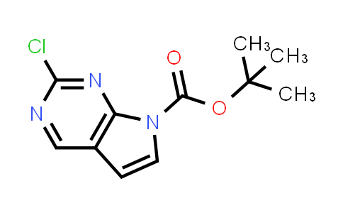CAS No. 1393648-54-8, tert-Butyl 2-chloro-7H-pyrrolo[2,3-d]pyrimidine-7-carboxylate
