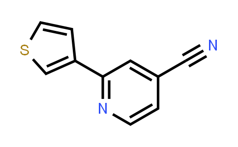 CAS No. 1393879-98-5, 2-(Thiophen-3-yl)pyridine-4-carbonitrile