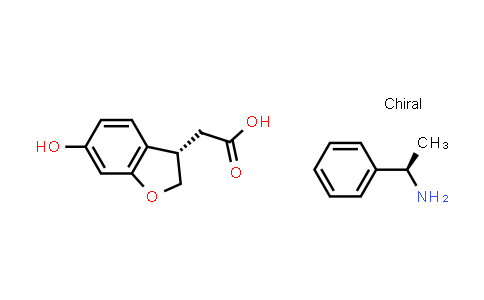 CAS No. 1394138-46-5, (R)-1-phenylethanamine (S)-2-(6-hydroxy-2,3-dihydrobenzofuran-3-yl)acetate