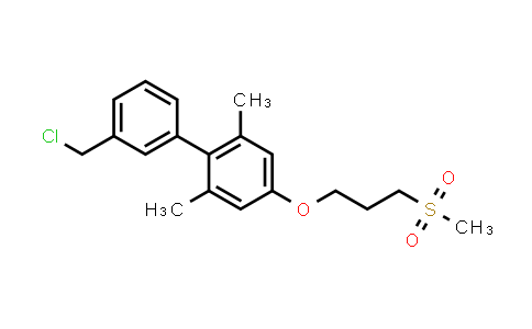 CAS No. 1394138-49-8, 1,1'-Biphenyl, 3'-(chloromethyl)-2,6-dimethyl-4-[3-(methylsulfonyl)propoxy]-
