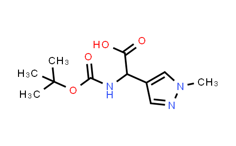 CAS No. 1394970-92-3, 2-{[(tert-Butoxy)carbonyl]amino}-2-(1-methyl-1H-pyrazol-4-yl)acetic acid