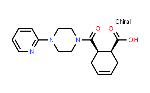 CAS No. 1395048-30-2, 3-Cyclohexene-1-carboxylic acid, 6-[[4-(2-pyridinyl)-1-piperazinyl]carbonyl]-, (1S,6R)-