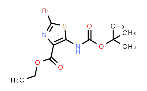 CAS No. 1395284-70-4, 4-Thiazolecarboxylic acid, 2-bromo-5-[[(1,1-dimethylethoxy)carbonyl]amino]-, ethyl ester