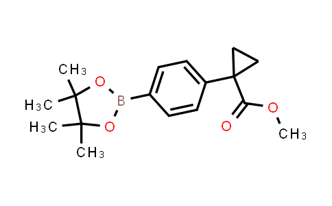CAS No. 1396007-85-4, Methyl 1-[4-(4,4,5,5-tetramethyl-1,3,2-dioxaborolan-2-yl)phenyl]cyclopropanecarboxylate