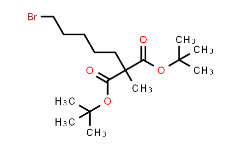 CAS No. 1396678-22-0, Propanedioic acid, 2-(5-bromopentyl)-2-methyl-, 1,3-bis(1,1-dimethylethyl) ester