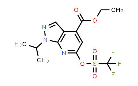 CAS No. 1396779-52-4, Ethyl 1-isopropyl-6-(((trifluoromethyl)sulfonyl)oxy)-1H-pyrazolo[3,4-b]pyridine-4-carboxylate