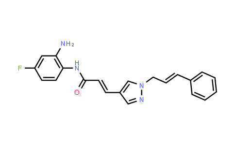 CAS No. 1396841-57-8, (E,E)-N-(2-Amino-4-fluorophenyl)-3-(1-cinnamyl-1H-pyrazol-4-yl)acrylamide