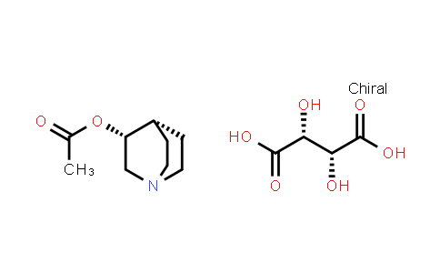 CAS No. 139729-83-2, 1-Azabicyclo[2.2.2]octan-3-ol, acetate (ester), (3R)-, (2R,3R)-2,3-dihydroxybutanedioate (1:1) (salt) (9CI)