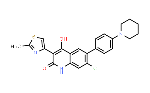 MC521611 | 1398330-04-5 | 2(1H)-Quinolinone, 7-chloro-4-hydroxy-3-(2-methyl-4-thiazolyl)-6-[4-(1-piperidinyl)phenyl]-