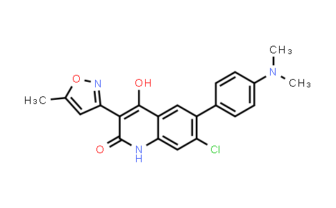 CAS No. 1398330-16-9, 2(1H)-Quinolinone, 7-chloro-6-[4-(dimethylamino)phenyl]-4-hydroxy-3-(5-methyl-3-isoxazolyl)-