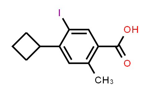 CAS No. 1399182-95-6, 4-Cyclobutyl-5-iodo-2-methylbenzoic acid